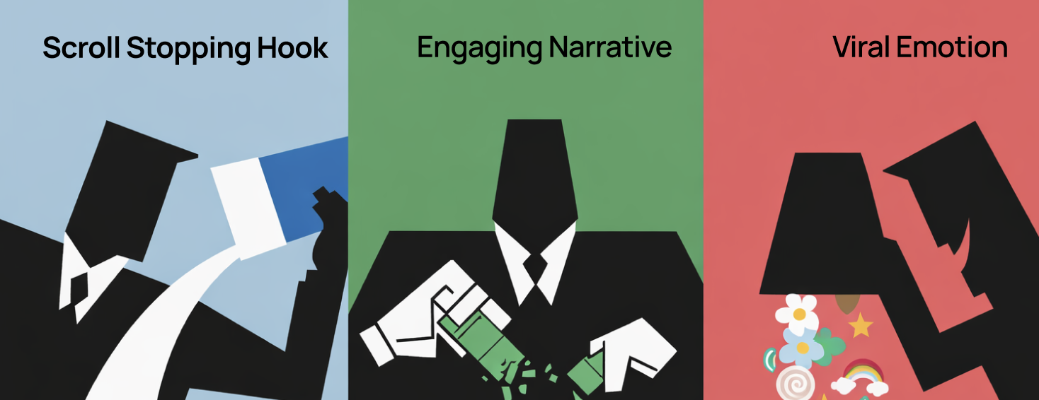 banger formula — hook + narrative + emotion